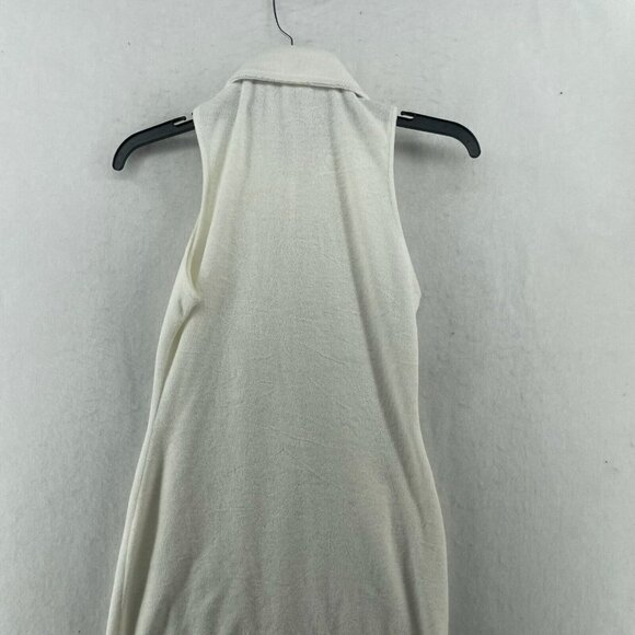L.A Hearts Dress Women's Sz S White Terry Collared Button-Up Bodycon Sleeveless - Picture 7 of 12
